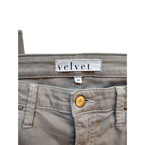 Velvet by Graham & Spencer Gray Skinny Jean with Distressed Hem Size 27 - Picture 2 of 9